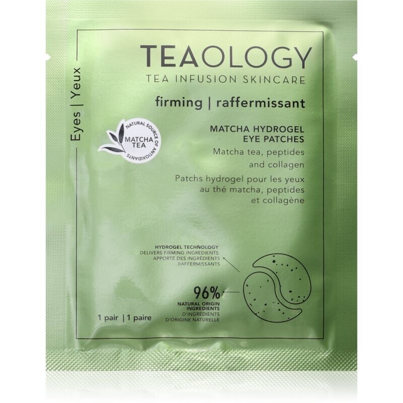 Teaology Matcha Infusion Hydrogel Eye Patches regenerating hydrogel eye pads with collagen 1 pair