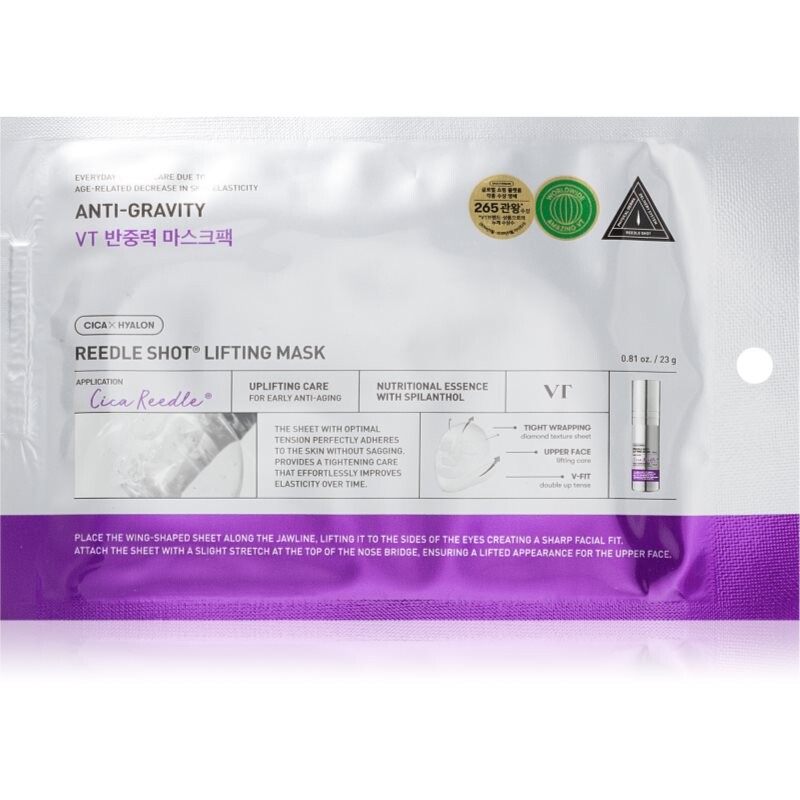 VT Cosmetics Reedle Shot Lifting Mask intensive lifting mask with firming effect 23 g
