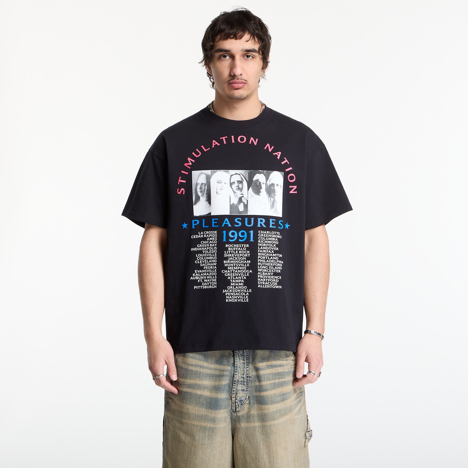 T-shirt PLEASURES Stimulation T-Shirt Black S