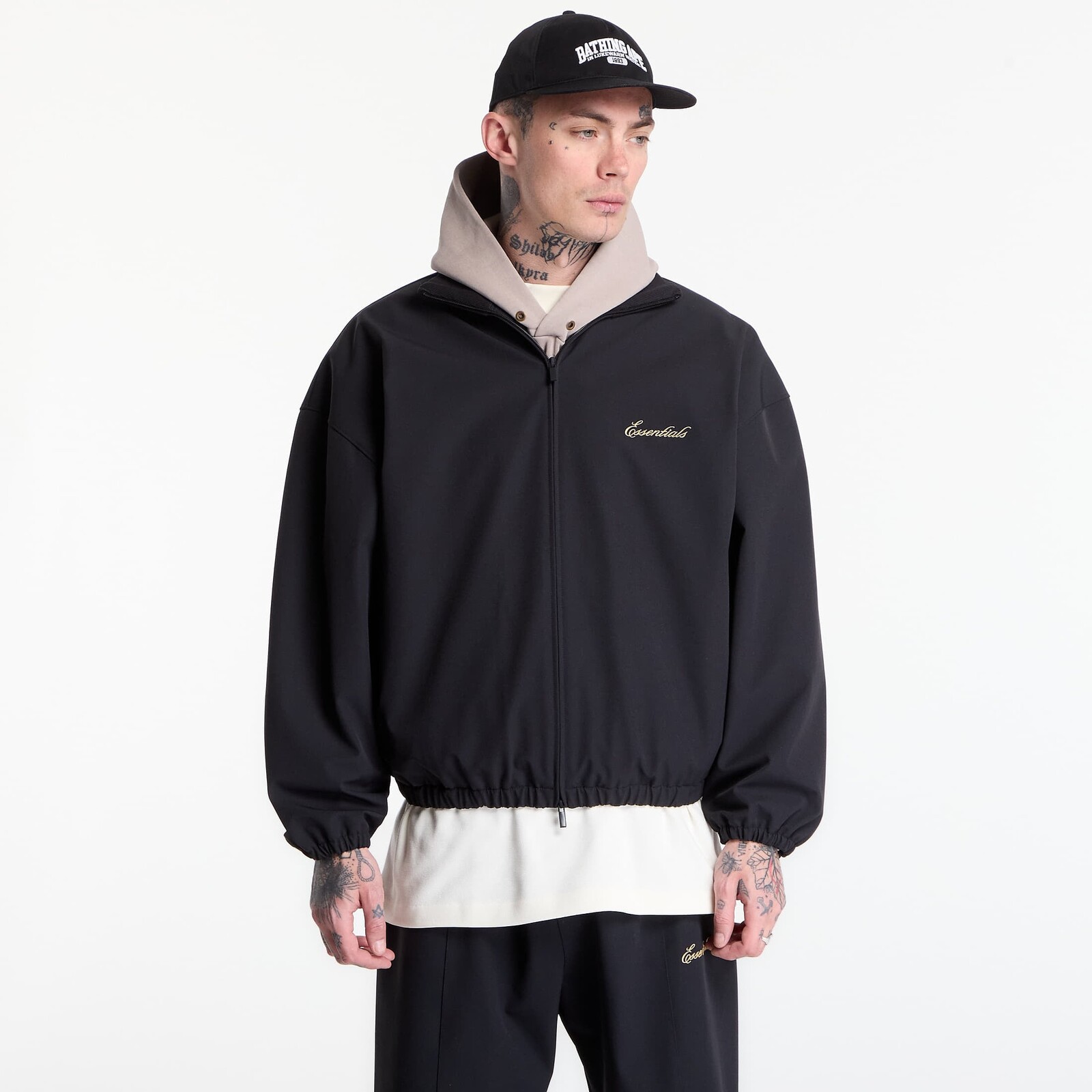 Jacket Fear of God Essentials Signature Full Zip Track Jacket Vintage Black L