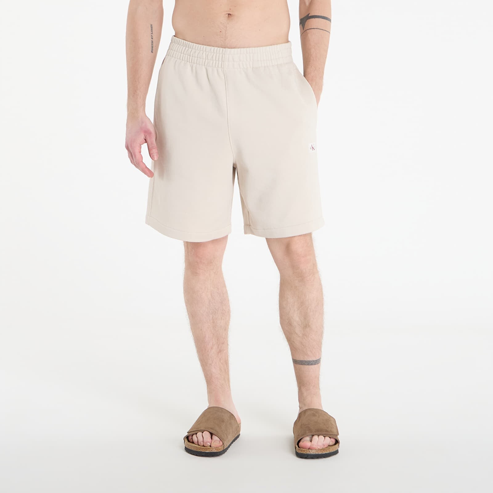 Shorts Calvin Klein Jeans Eu 350Terry Badge Short Oatmeal Melange M