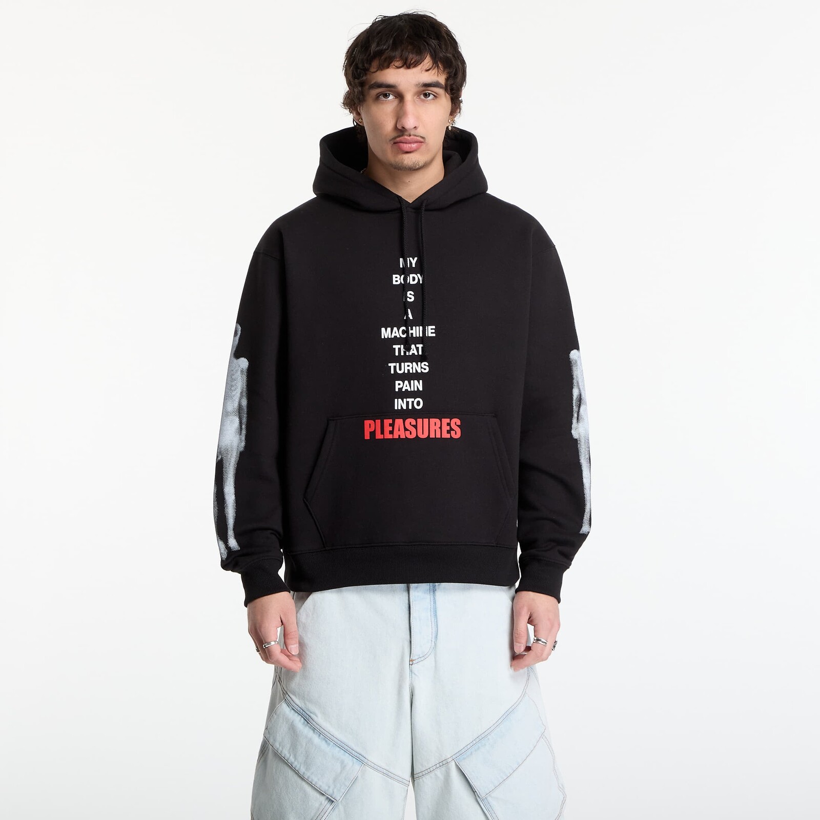 Sweatshirt PLEASURES Machine Hoodie Black L