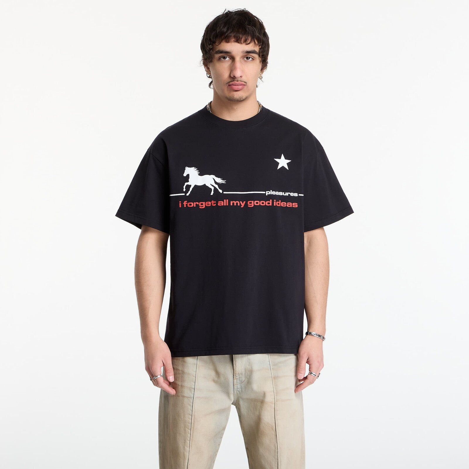 T-shirt PLEASURES Forget T-Shirt Black M