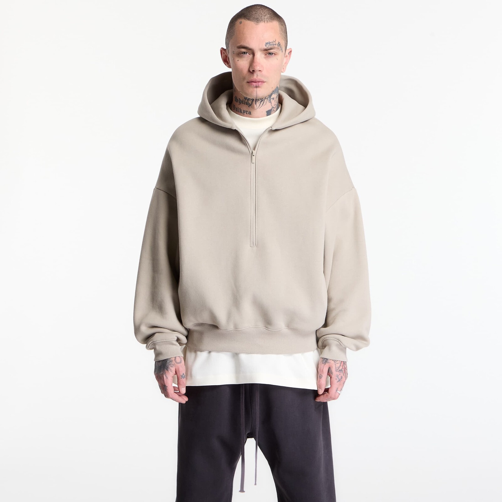 Sweatshirt Fear of God Essentials Property Lounge Half Zip Crewneck Seal S