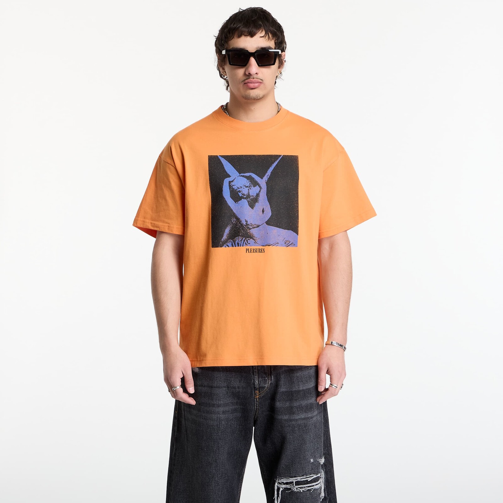 T-shirt PLEASURES Angel T-Shirt Orange XL
