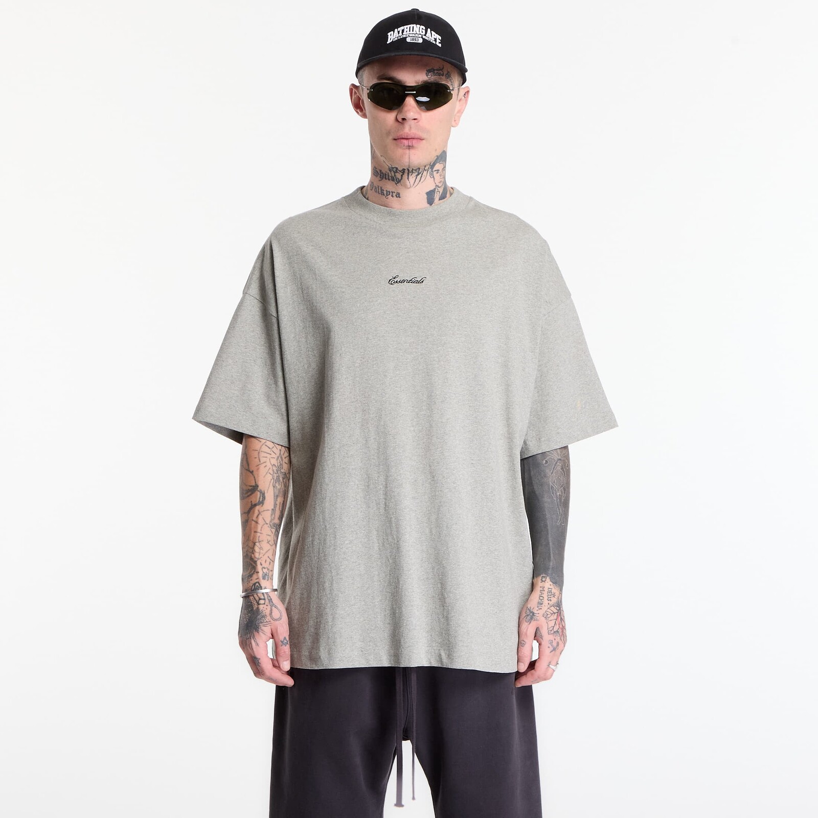 T-shirt Fear of God Essentials Signature 90'S Short Sleeve Tee Concrete Heather L