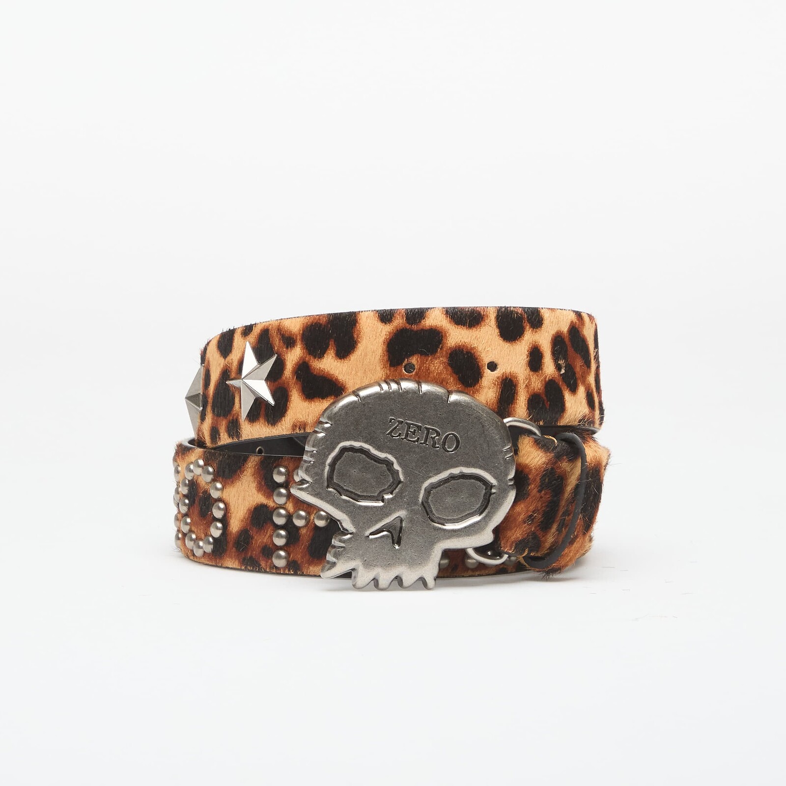 PLEASURES Leopard Studded Belt Leopard L/XL