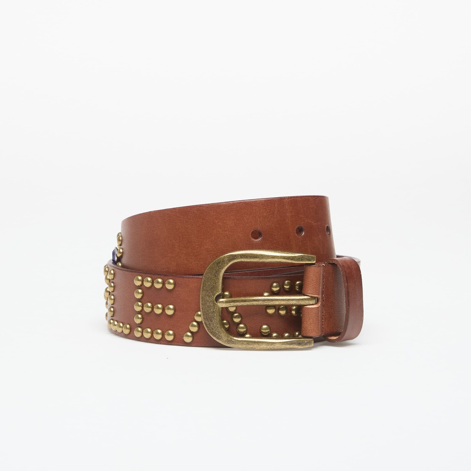 PLEASURES Studded Belt Brown L/XL