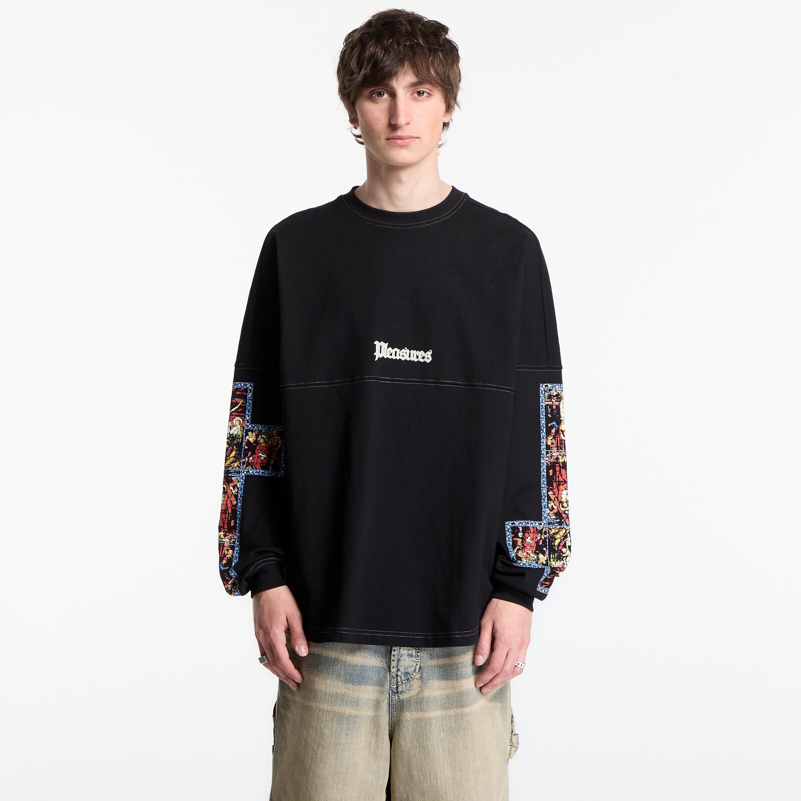 T-shirt PLEASURES Blasphemy Long Sleeve Black M