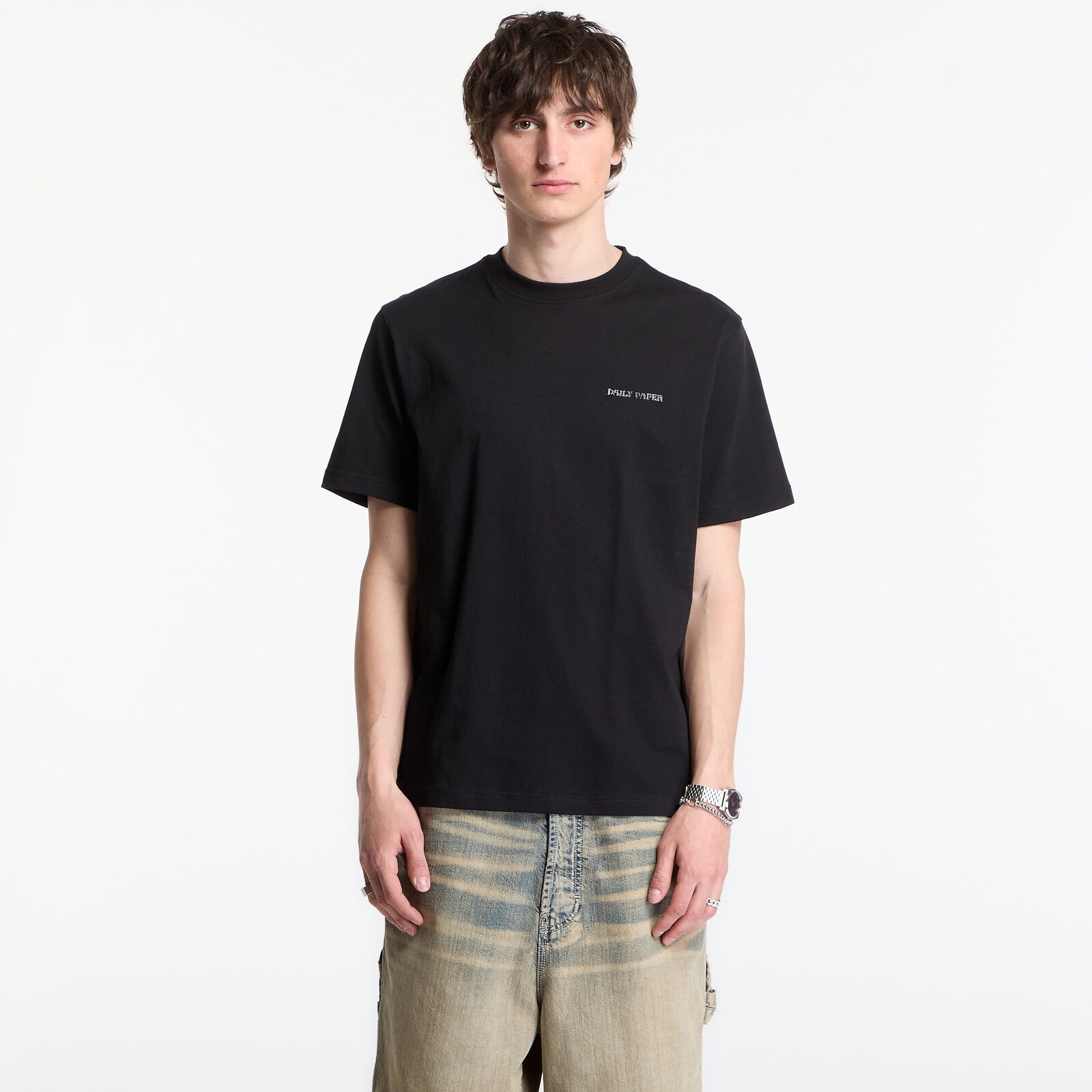 T-shirt Daily Paper Metal Shield Ss T-Shirt Black S