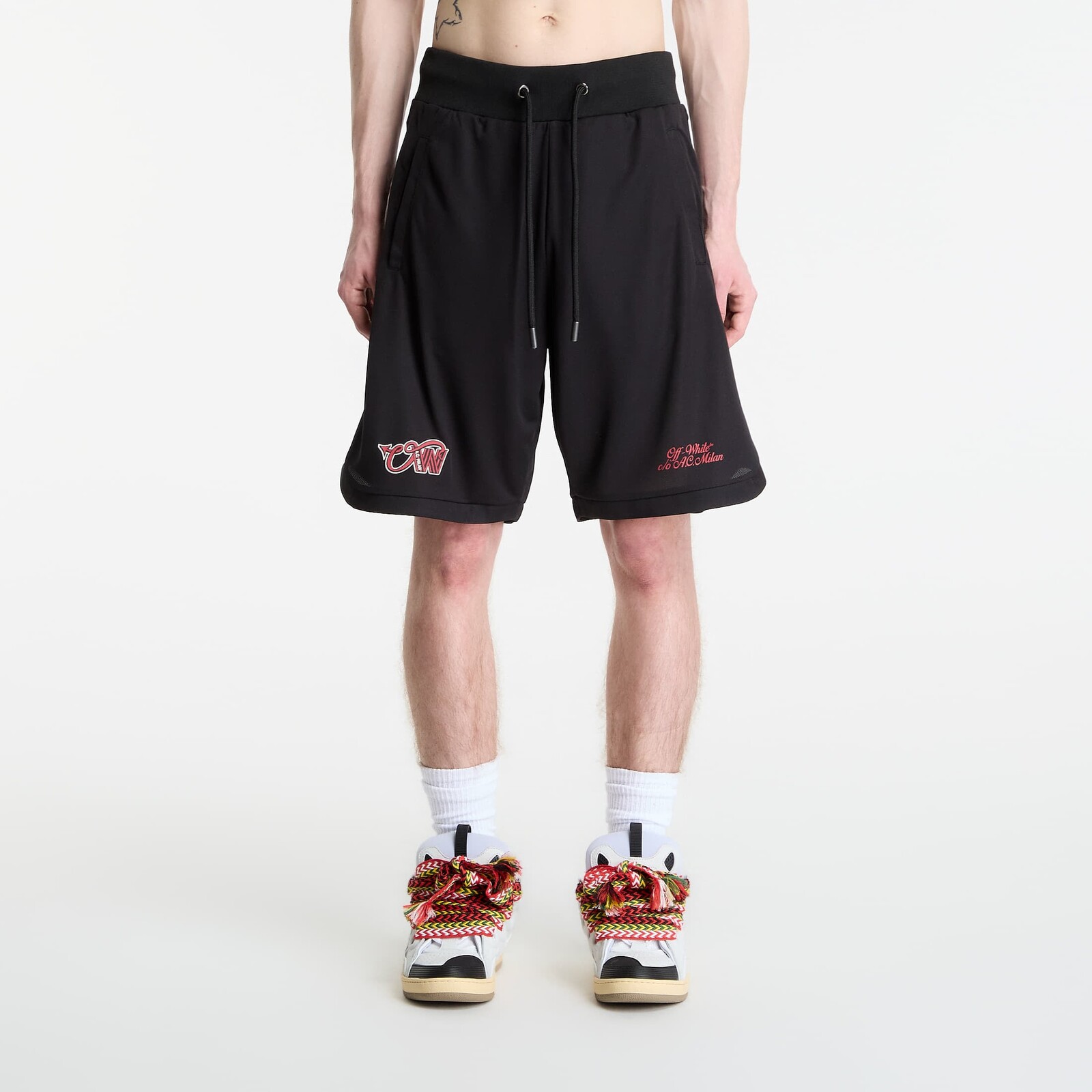 Off-White x AC Milan Tech Shorts Black/ Red XL