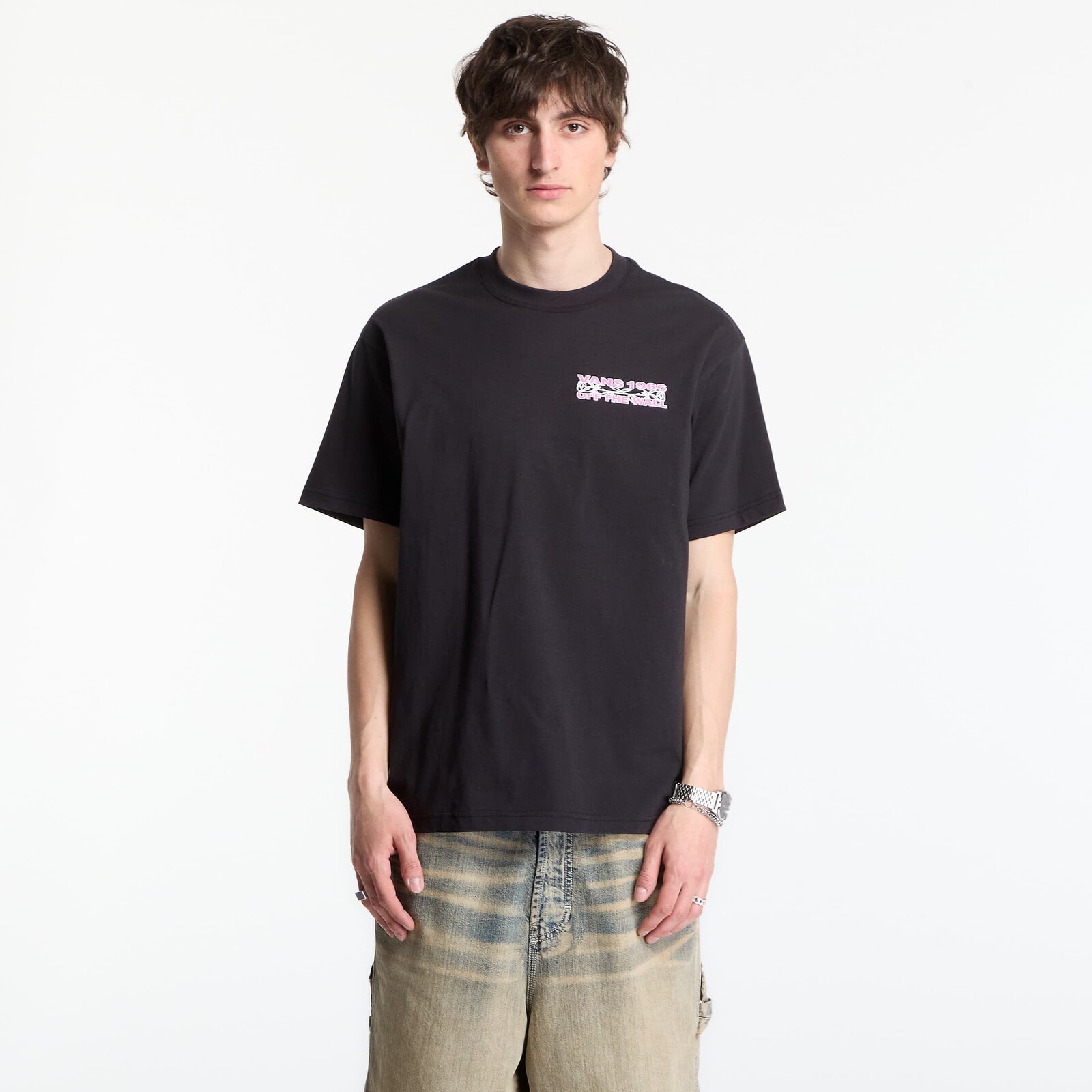 T-shirt Vans Barb Plate Loose SS Tee Black XXL