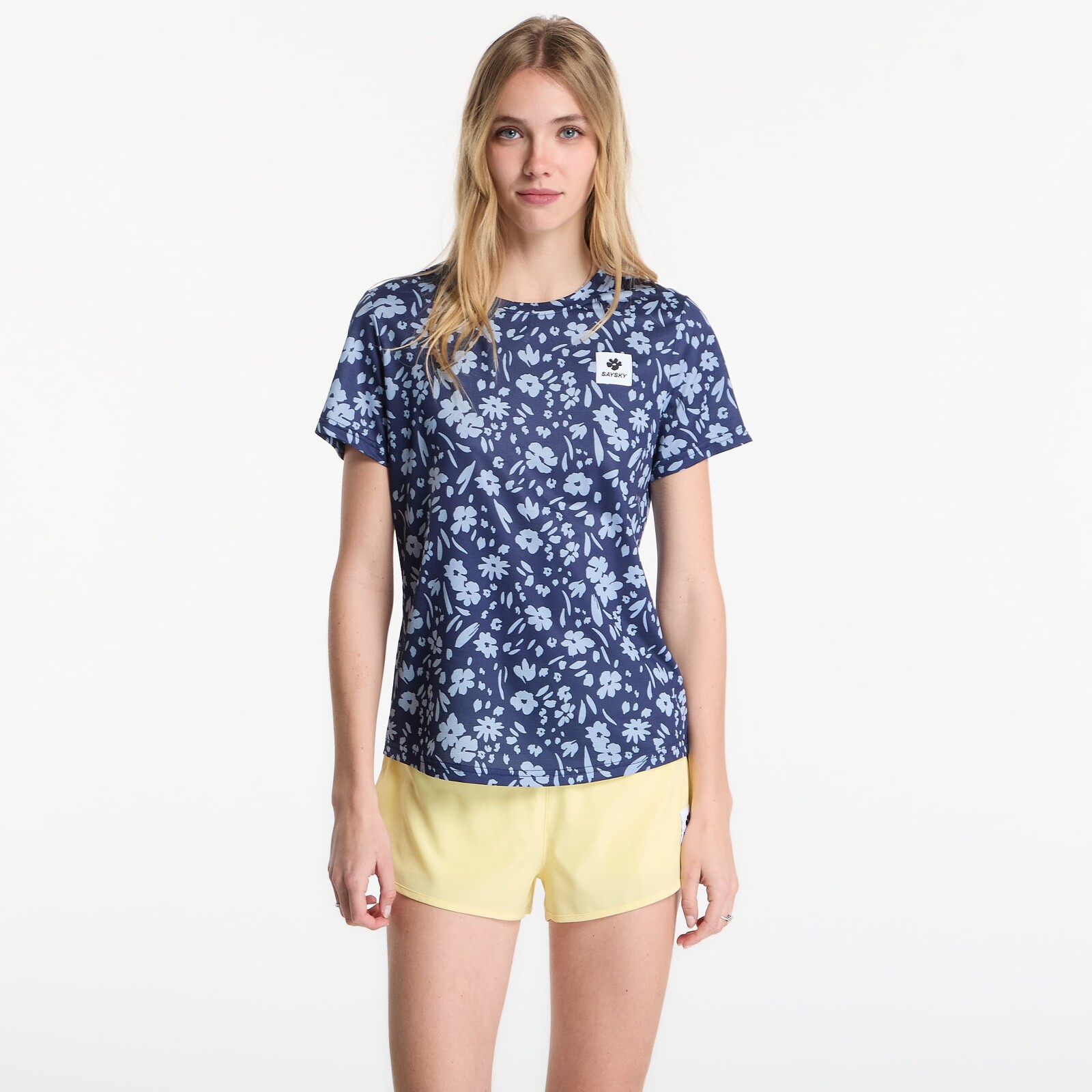 T-shirt SAYSKY W Flower Combat T-Shirt Blue Flower S