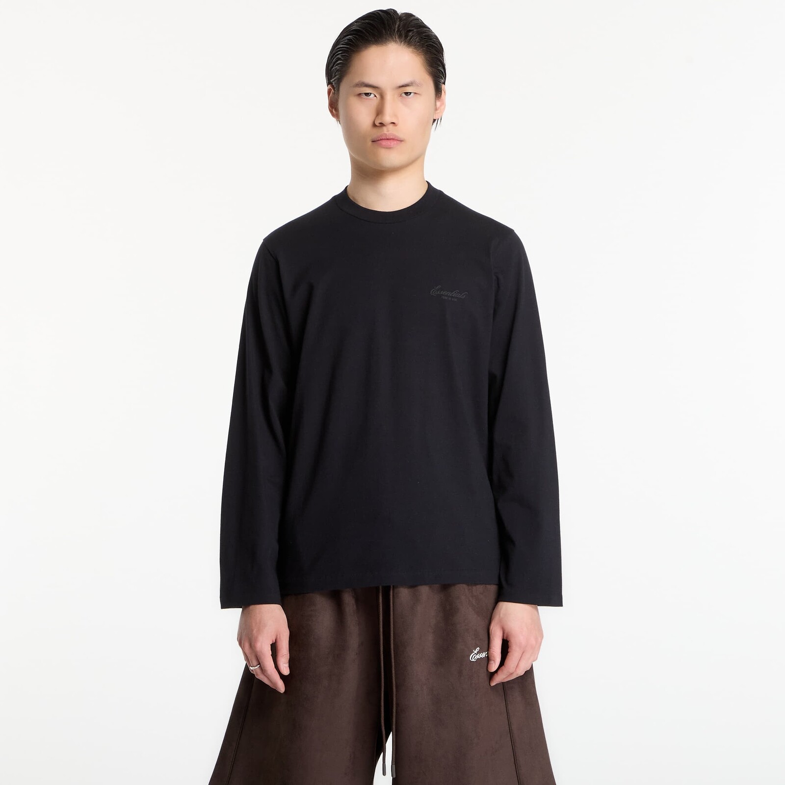 T-shirt Fear of God Essentials Classic Long Sleeve Tee Vintage Black S