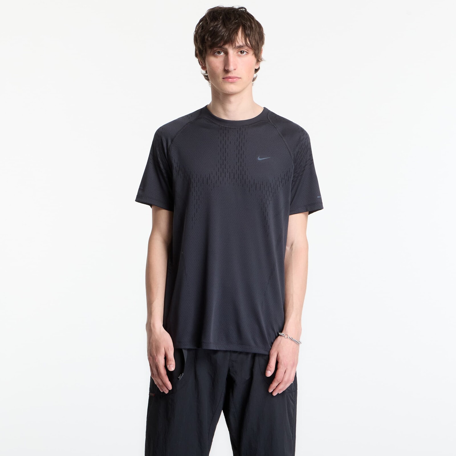 T-shirt Nike Stride Plus Men's Dri-FIT ADV Short-Sleeve Running Top Off Noir/ Black/ Refblk M