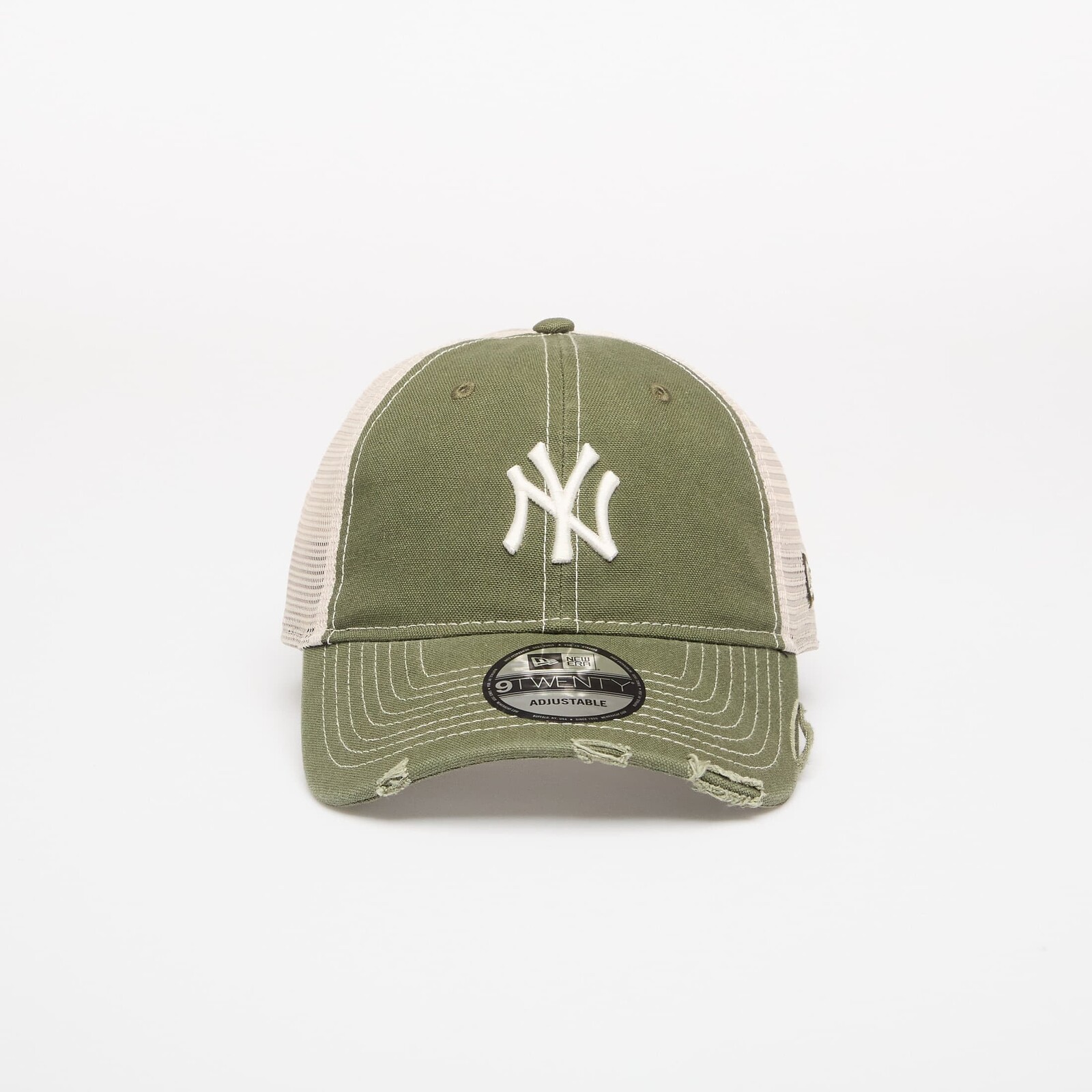 New Era 9TWENTY Trucker MLB Cotton Canv New York Yankees New Olive Universal