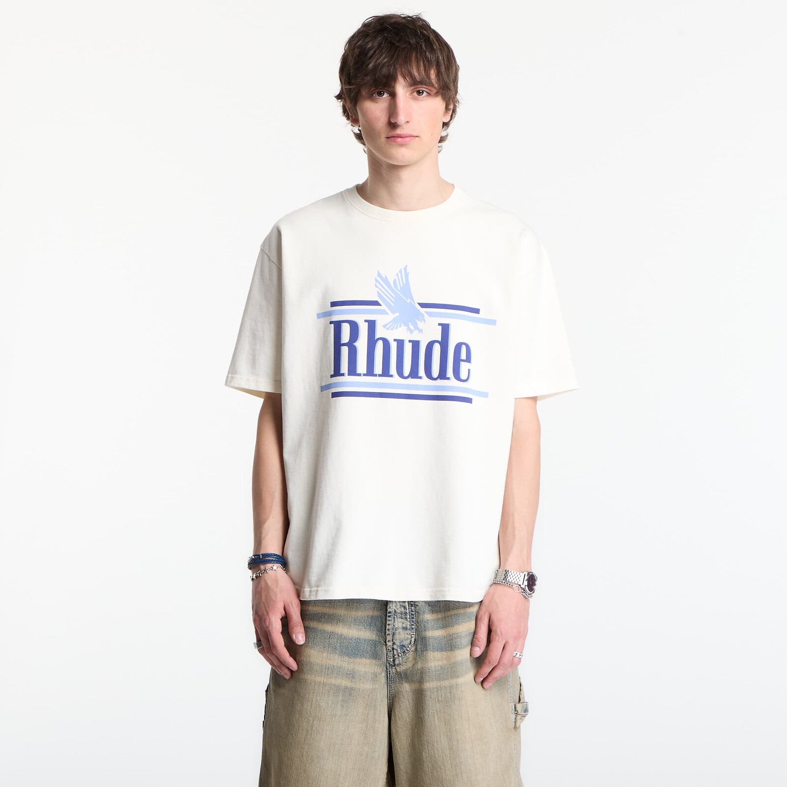 T-shirt Rhude Rossa Tee Vintage White/ Blue XL