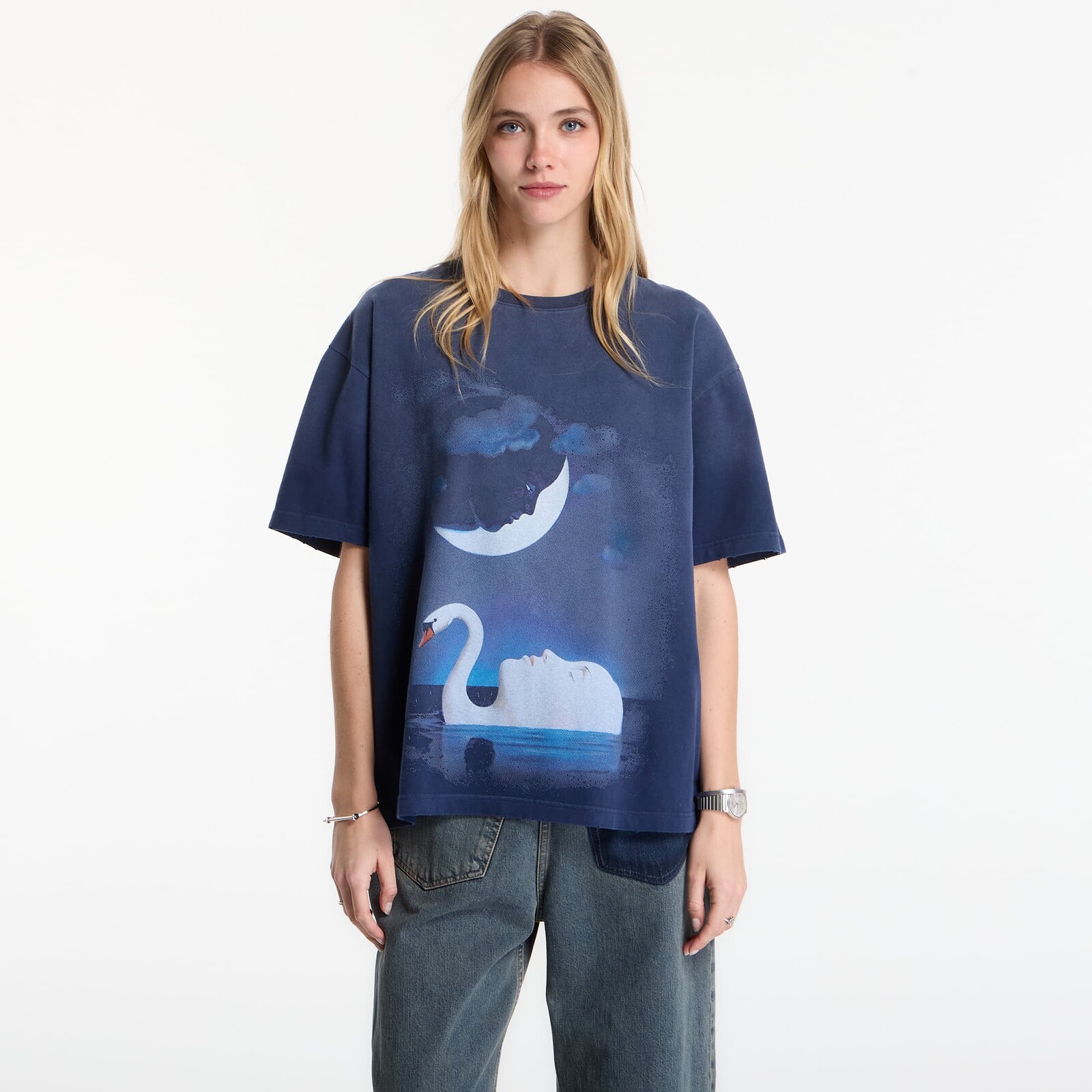 T-shirt MISBHV Mind'S Eye T-Shirt UNISEX Washed Navy L
