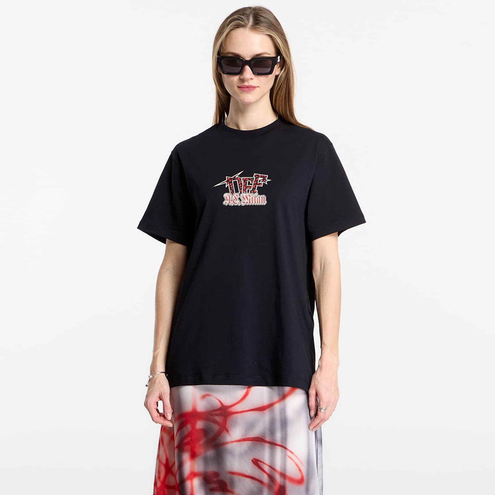 T-shirt Off-White x AC Milan Arrow S/S Slim Tee UNISEX Black/ Red M