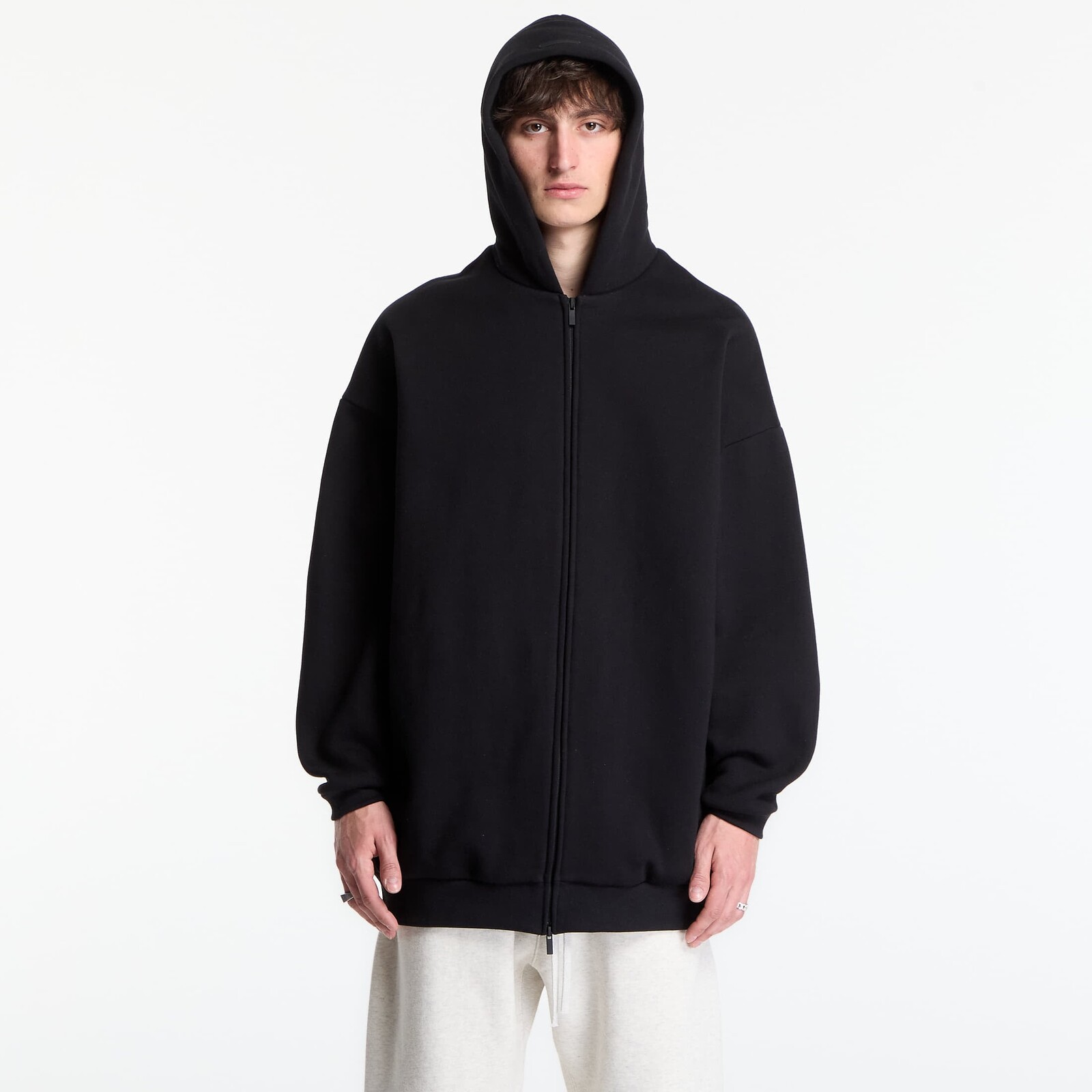 Sweatshirt Fear of God Essentials Property Lounge Long Zip Hoodie Black XXL