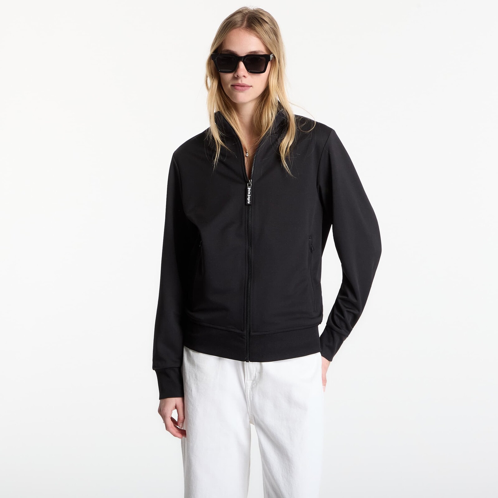 Sweatshirt Palm Angels Back Curved Logo Track Top UNISEX Black/ Off White M