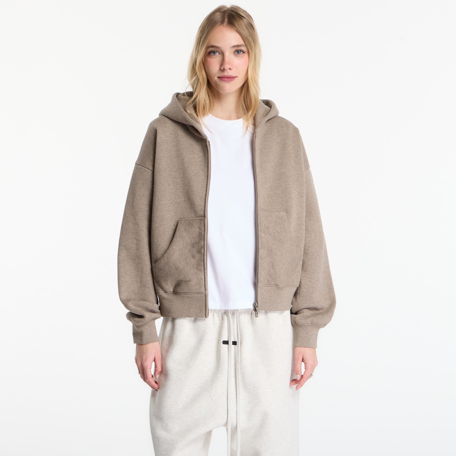 Sweatshirt Fear of God Essentials Classic Full Zip Hoodie Homestead Heather S