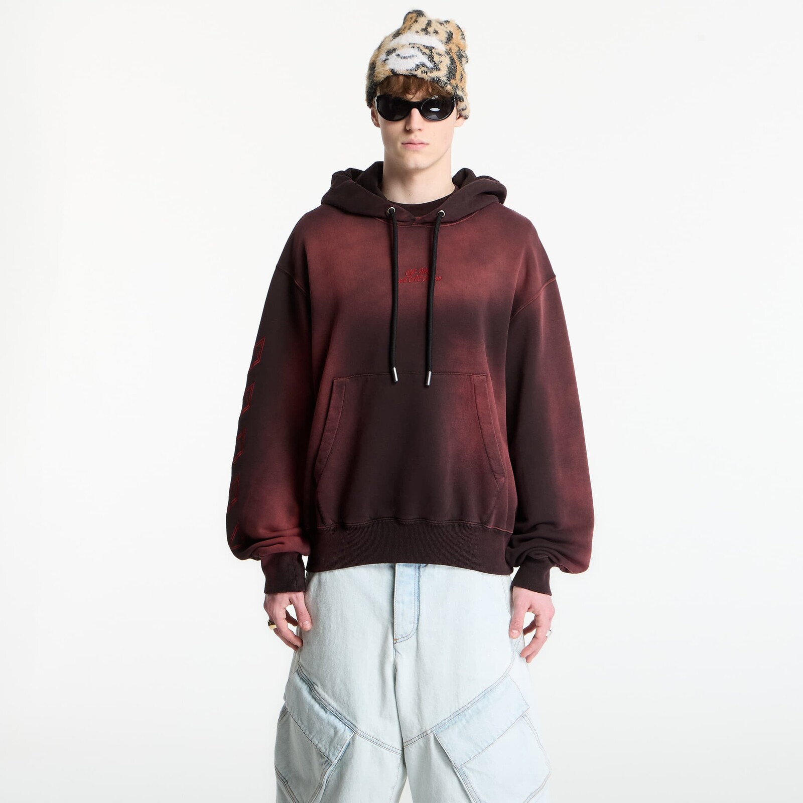 Sweatshirt Off-White x AC Milan Regular Hoodie UNISEX Black/ Red M