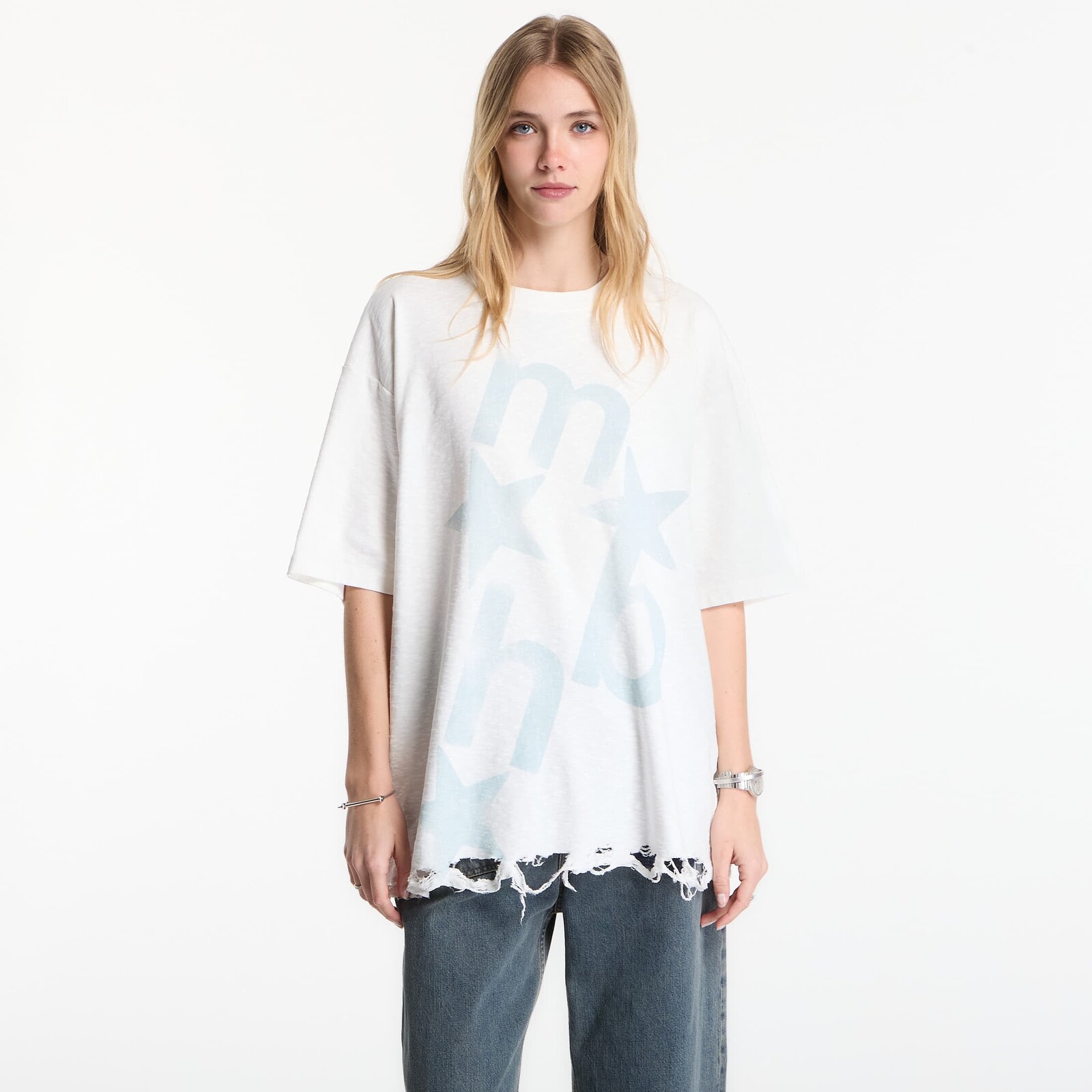 T-shirt MISBHV Distressed Mbh Star T-Shirt UNISEX Off White M