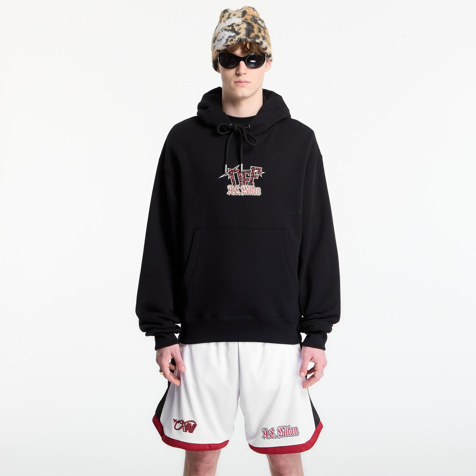 Sweatshirt Off-White x AC Milan Arrow Regular Hoodie UNISEX Black/ Red XXL