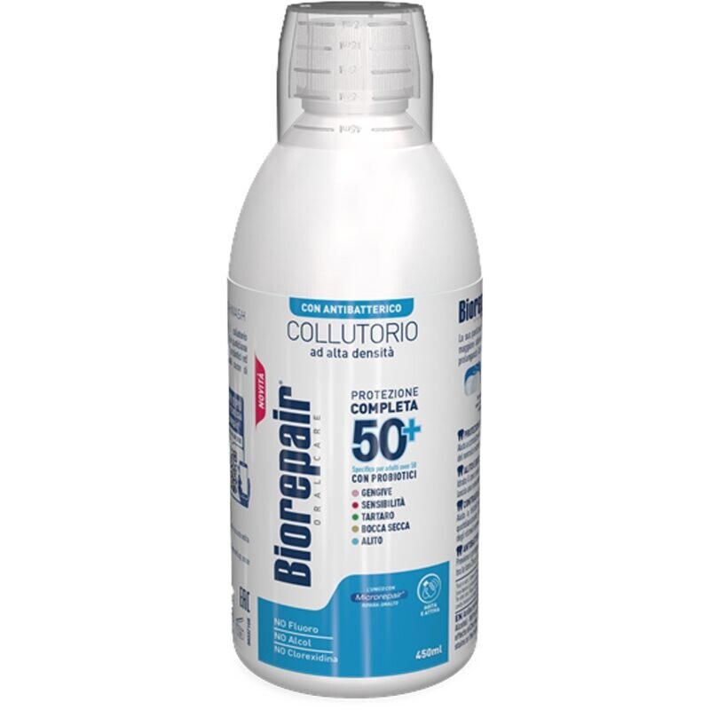 Biorepair Complete Protection 50+ mouthwash with antibacterial effects 450 ml