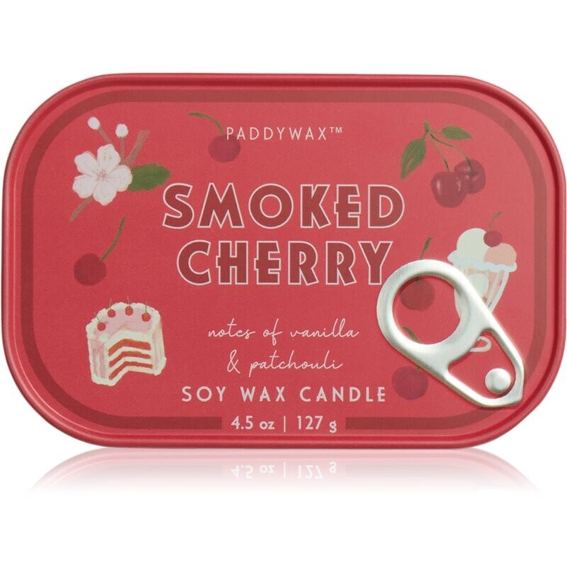 Paddywax Bistro Tin Smoked Cherry scented candle in a tin 127 g