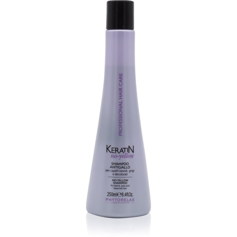Phytorelax Laboratories Keratin No-Yellow shampoo for neutralising brassy tones 250 ml