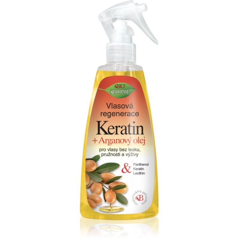 Bione Cosmetics Keratin + Argan regenerating leave-in conditioner for hair 260 ml