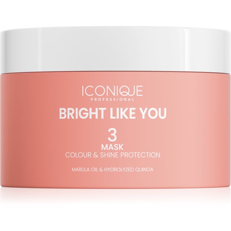 ICONIQUE Professional BRIGHT LIKE YOU Colour & Shine Protection Mask restoring protective mask for colour-treated hair 200 ml