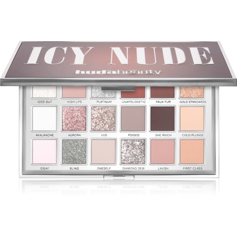 Huda Beauty Icy Nude eyeshadow palette with 18 shades 16.1 g