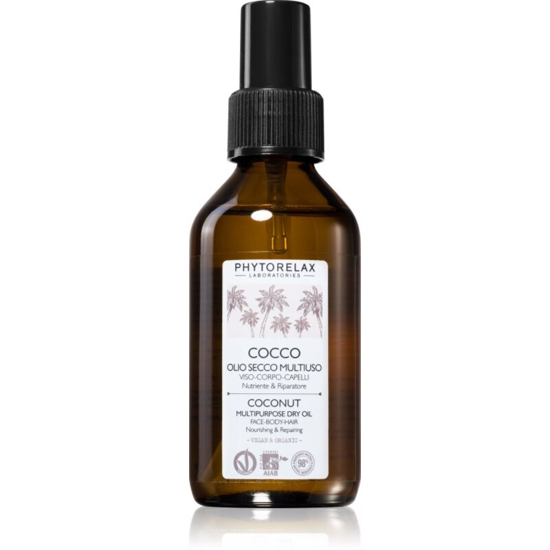 Phytorelax Laboratories Coconut multi-purpose dry oil for face, body and hair 100 ml