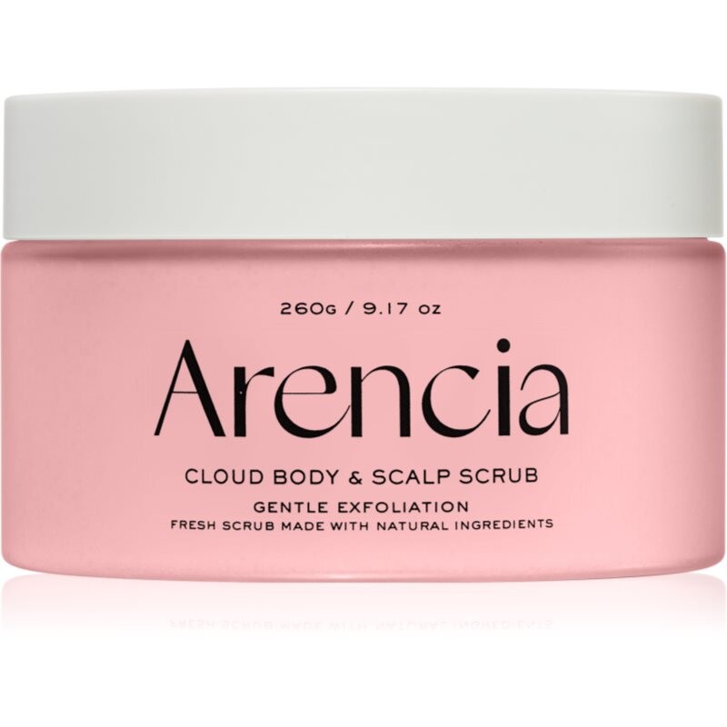 Arencia Fresh Cloud Lavender & Pear gentle body scrub for hair and body 260 g