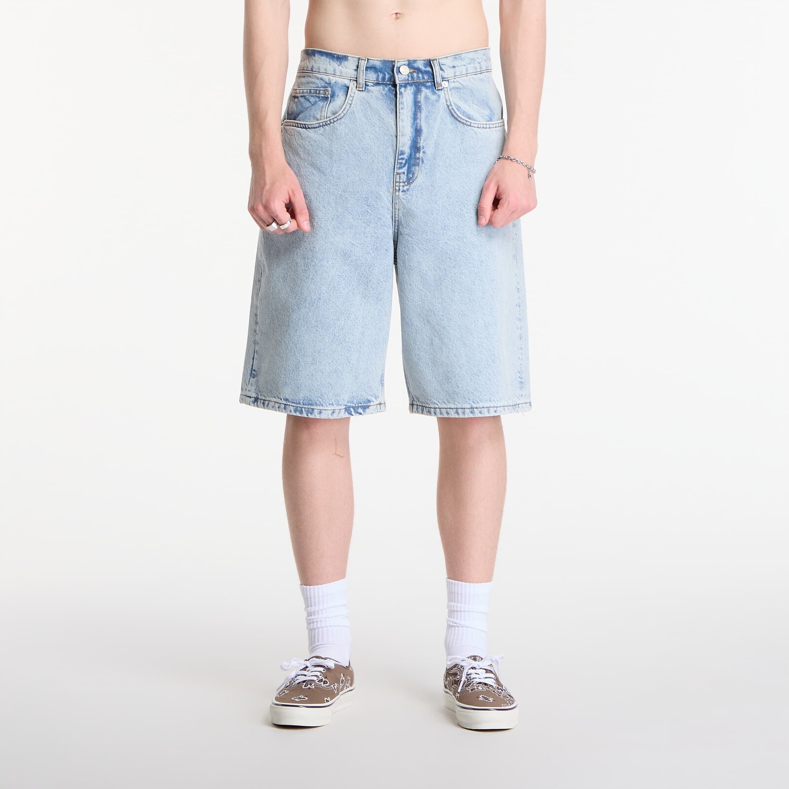 Patta Light Wash Denim Shorts Light Blue Denim 32