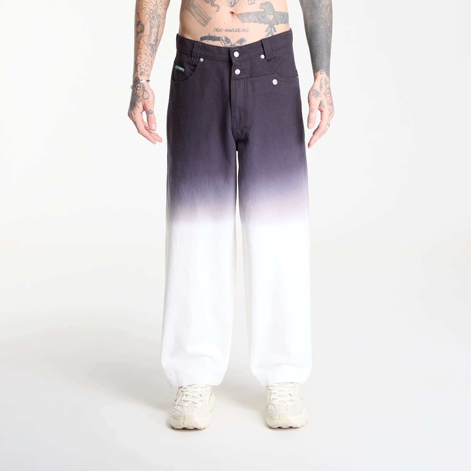 Pants PLEASURES Dipdye Work Pants Black 32