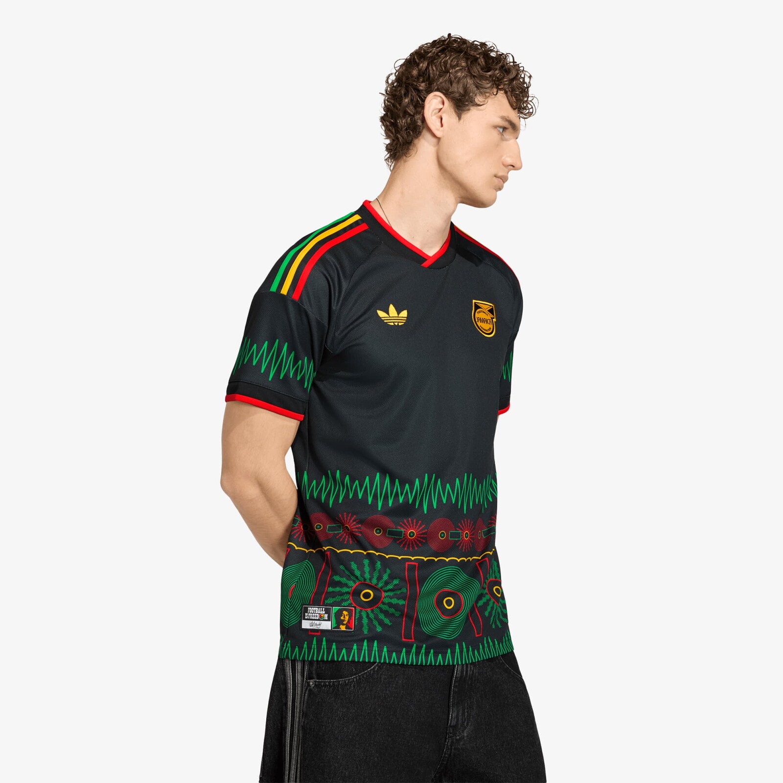 adidas Jamaica 26 X Bob Marley Away Jersey Black M