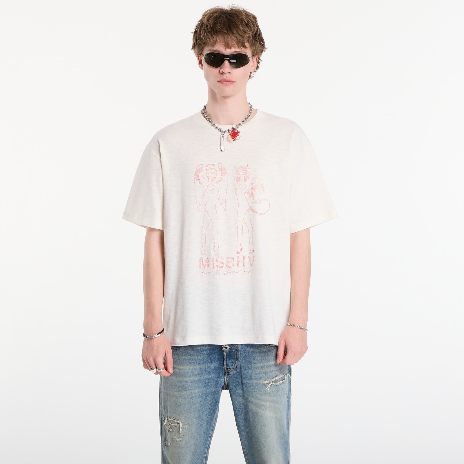 T-shirt MISBHV Devil&Angel T-Shirt UNISEX Off White XL