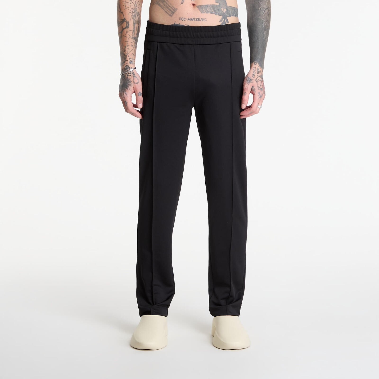 Pants Palm Angels Back Curved Logo Track Pants Black/ Off White L