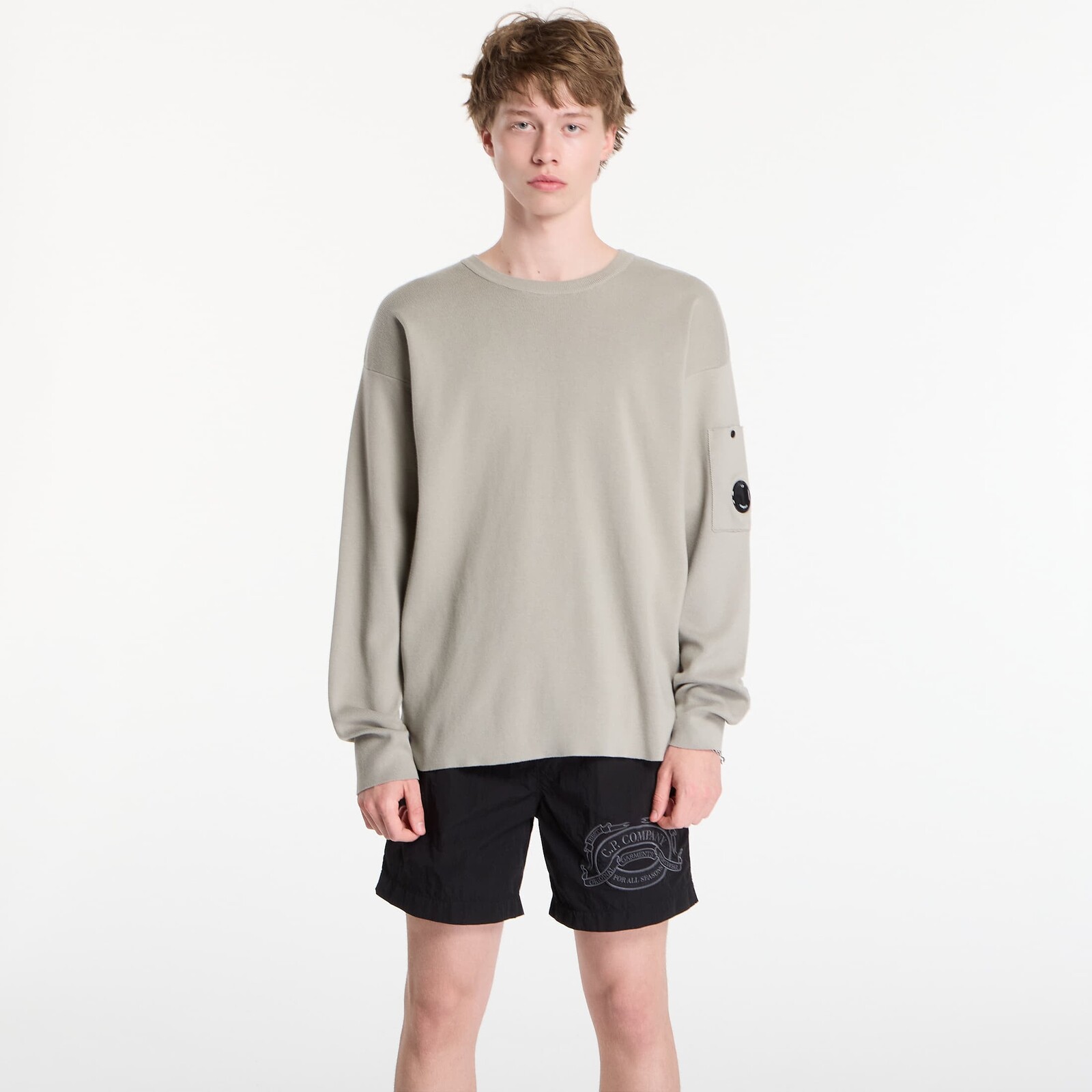 Sweater C.P. Company Cotton Sea Island Lens Sweater Dove S