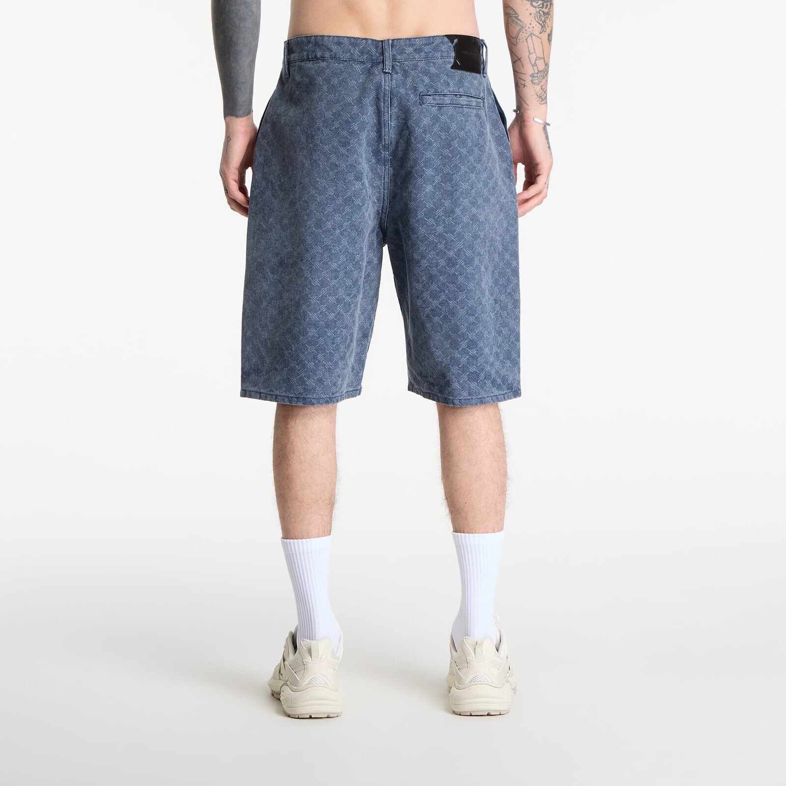 Daily Paper Washed Monogram Woven Shorts Blue Wing Teal XL