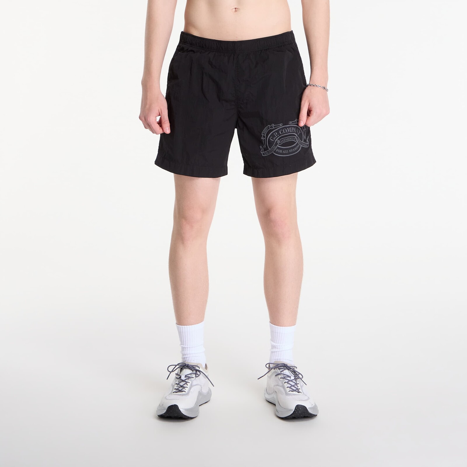 Swimsuits C.P. Company Eco-Chrome R Graphic Embroidery Swim Shorts Black 52