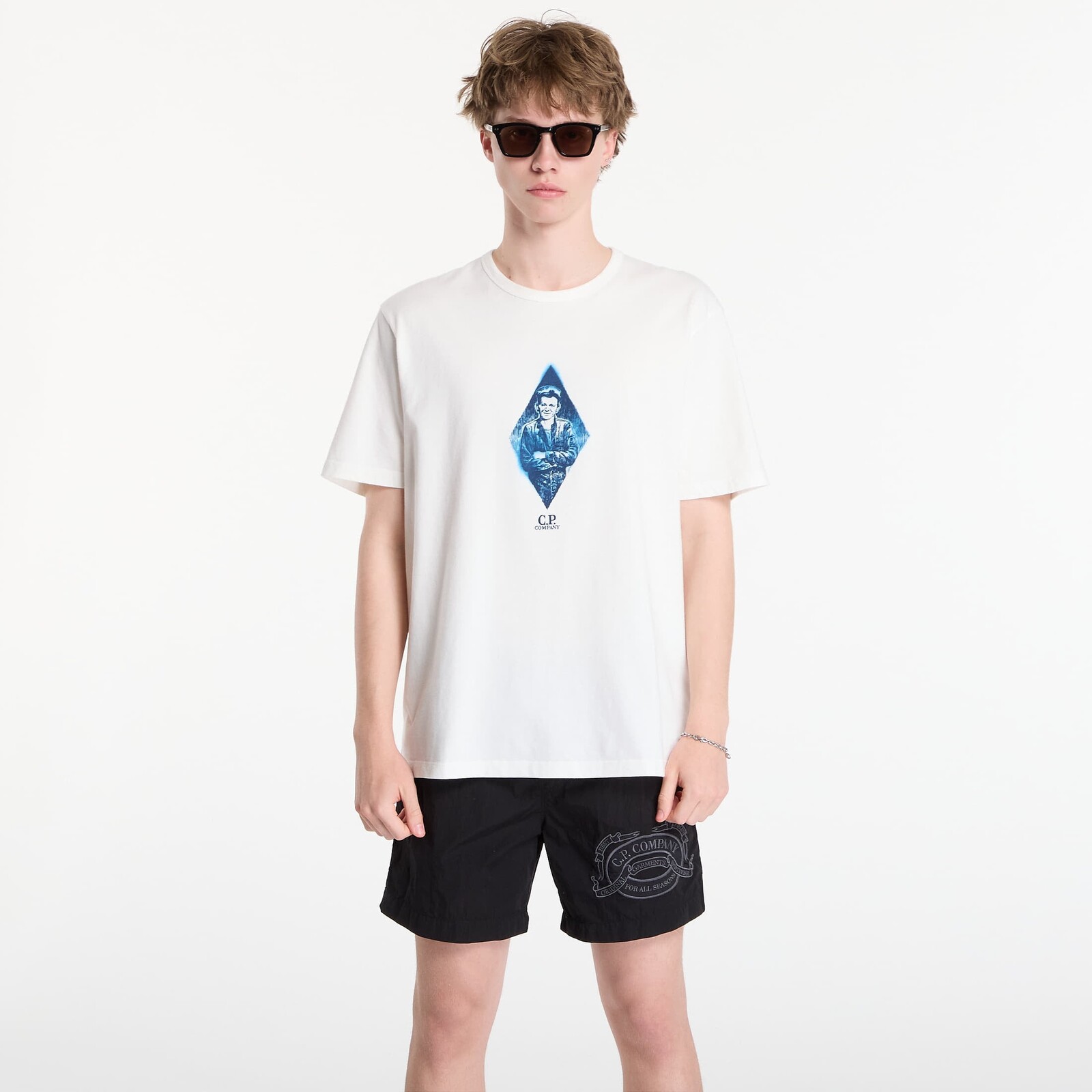 T-shirt C.P. Company Compact 20/1 Jersey Short Sleeve British Sailor T-Shirt Off White S