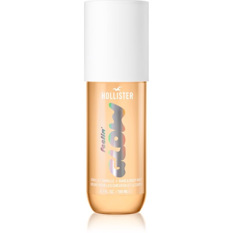 Hollister Feelin' Glow scented mist for body and hair for women Vanilla 198 ml