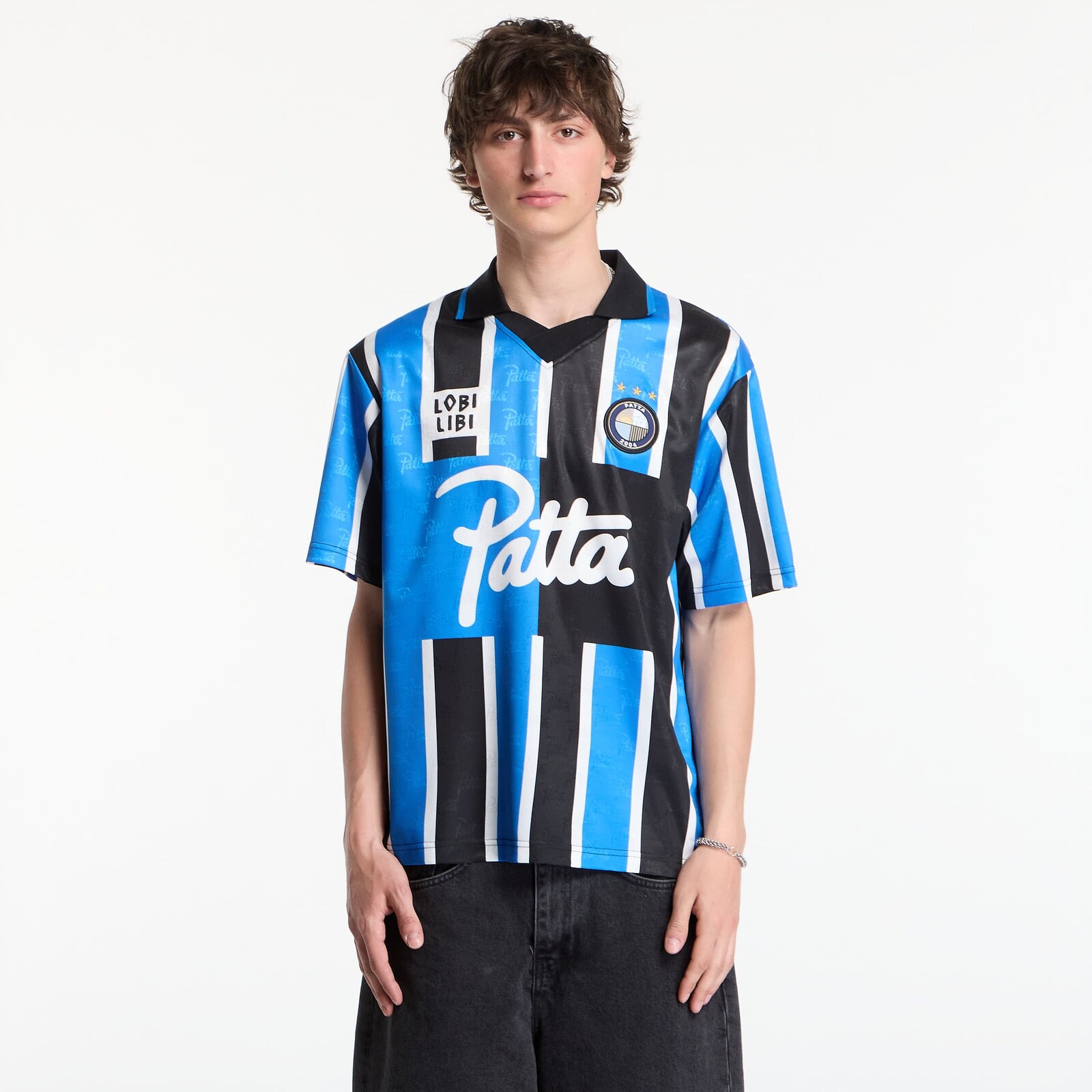 Patta Stripe Football Jersey UNISEX French Blue S