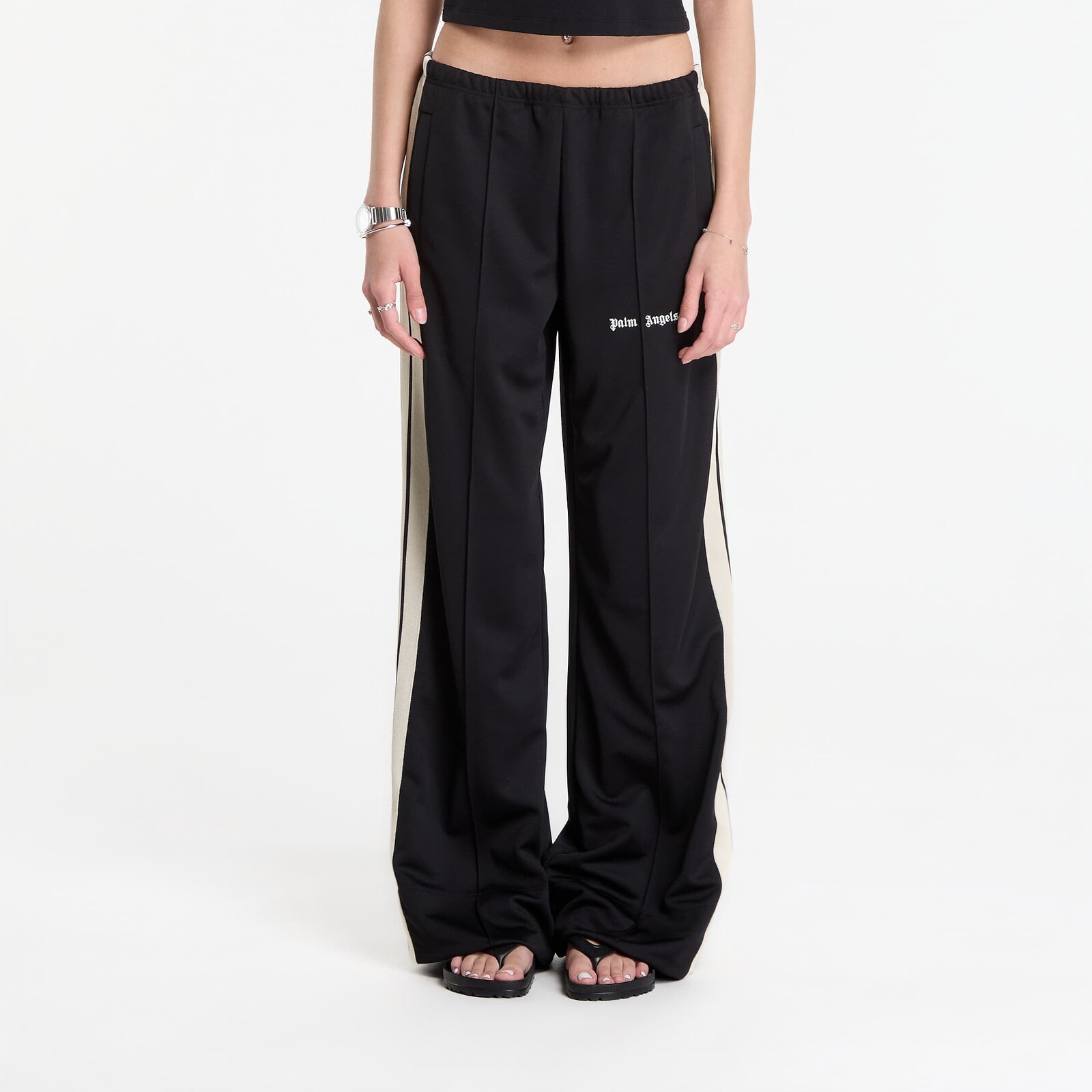 Pants Palm Angels Classic Logo Track Loose Pants Black/ Off White M