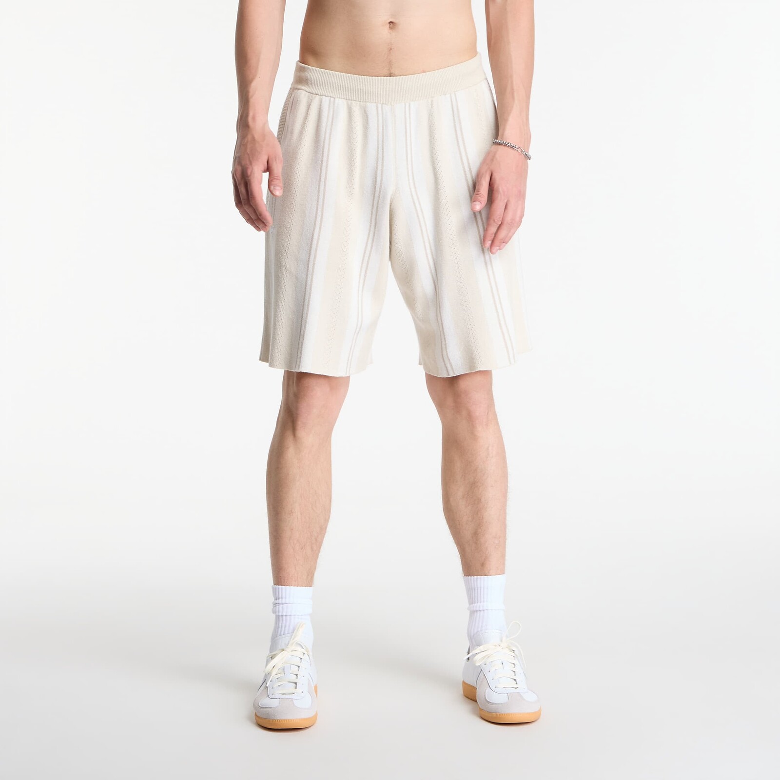 Patta Knitted Football Shorts Oatmeal S